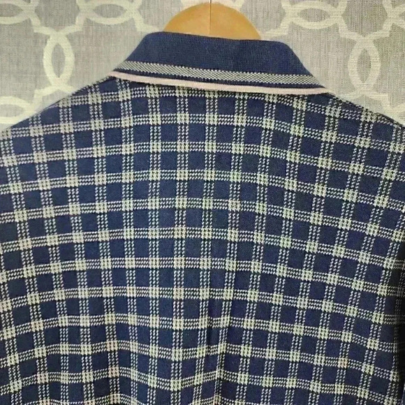 Fairway checkered Long sleeve Polo Men's L - Picture 5 of 9